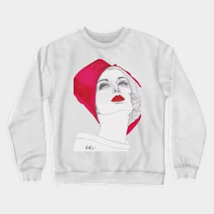 Red Hat Girl Crewneck Sweatshirt